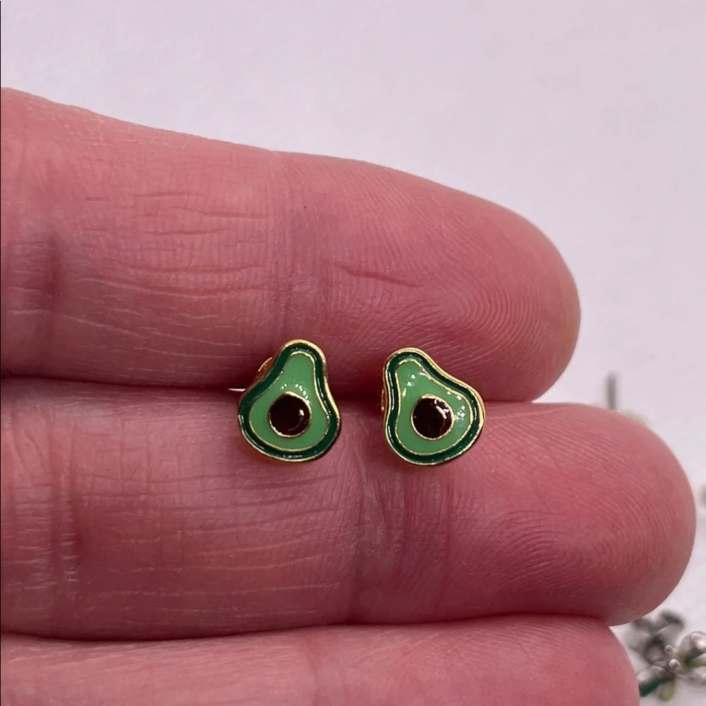 Dainty Small Earrings Post Back Daisy Dragonfly Avocado Cloud Claire's